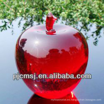 Manzana de cristal roja hecha a mano de la venta caliente para el regalo y la decoración (CP-010)